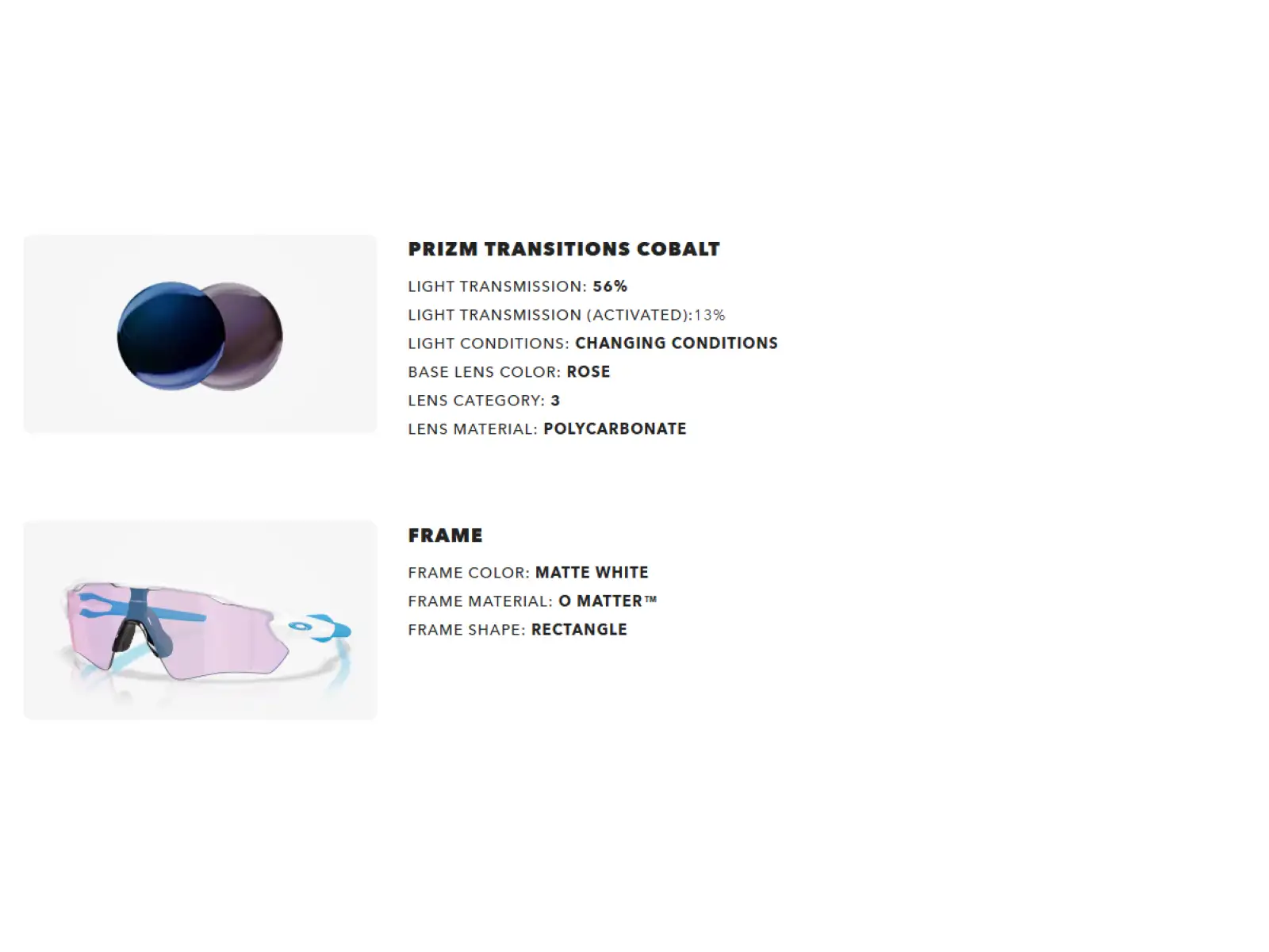 Oakley Radar EV Path fotochromatické okuliare Matte White/Prizm Transitions Cobalt