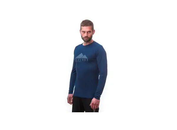 Sensor Merino Air PT Explore pánske tričko dlhý rukáv tmavo modrá