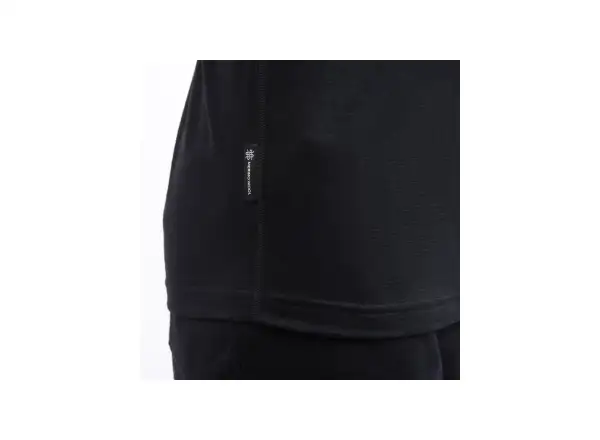 Sensor Merino Impress pánske tričko krátky rukáv čierna/Cosmos