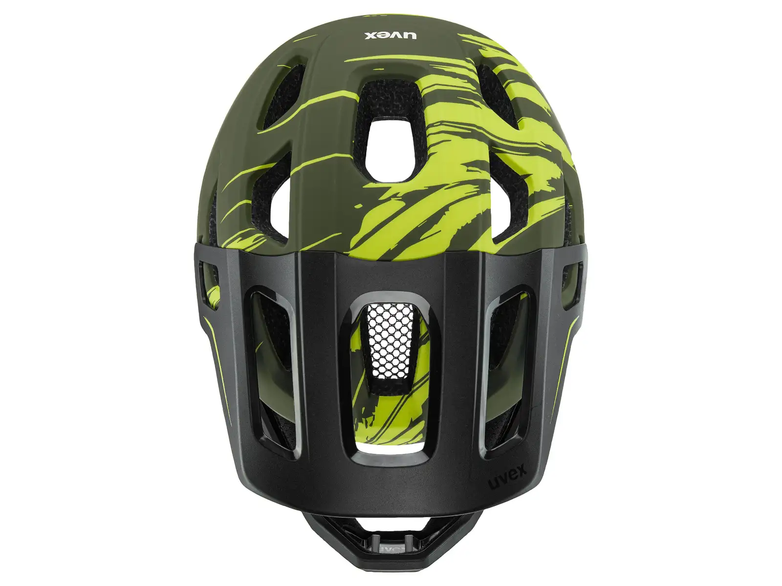 Uvex React JR Fullface MTB prilba Dark olive matt