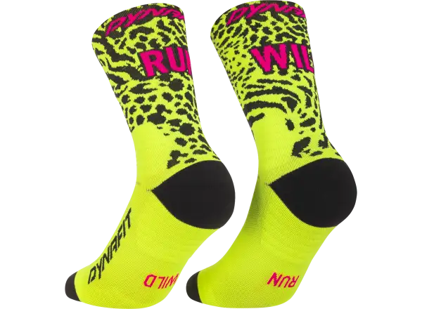 Dynafit Run Wild Crew bežecké ponožky Black Out/Ultra Yellow