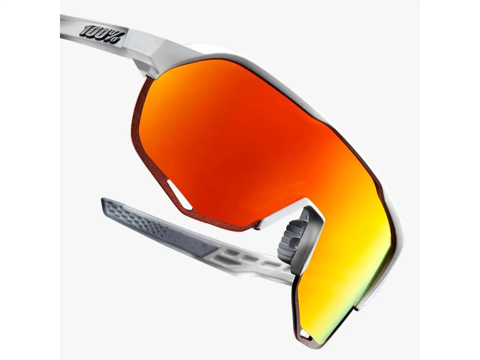 100% S2 slnečné okuliare Soft Tact Off White/HiPER Red viacvrstvové zrkadlové šošovky