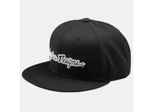 Troy Lee Designs Flat Bill Signature Snapback šiltovka Black