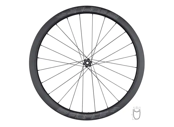 Force Team SP Karbón Disc XDR cestné vypletené koleso 12x142 mm, 40 mm zadné