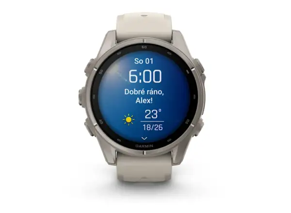 Garmin fenix 9–43 mm inteligentné hodinky Titanium Fog Gray