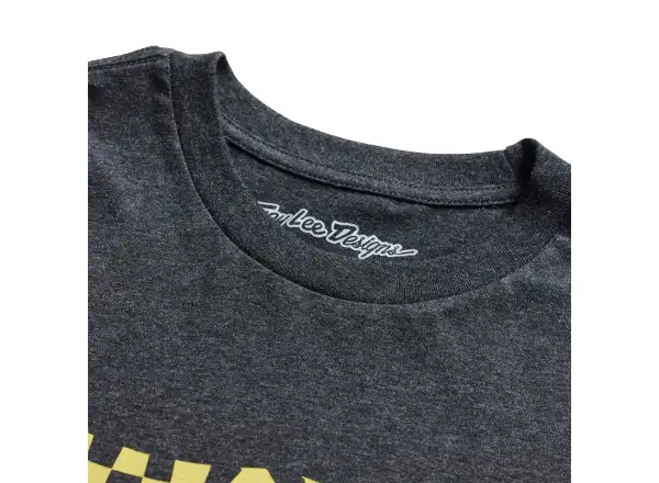Troy Lee Designs Finish Line pánske tričko krátky rukáv Black heather