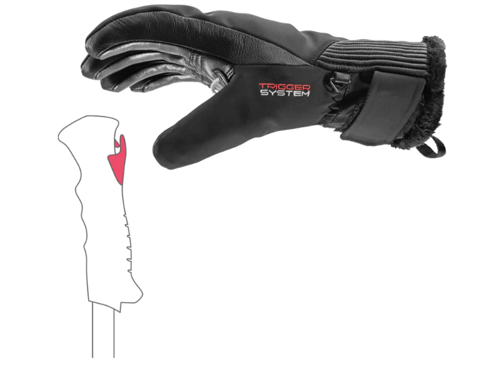 Leki Vallarta 3D Women dámske rukavice Black