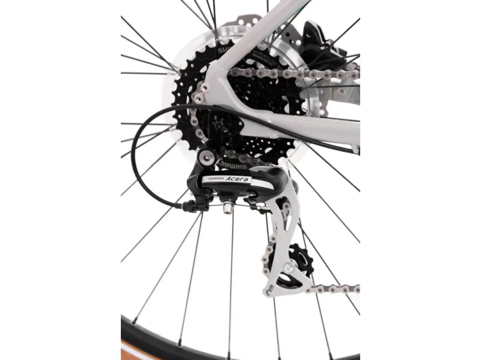Rock Machine CrossRide 300 Lady gloss light grey/dark grey dámsky trekingový bicykel