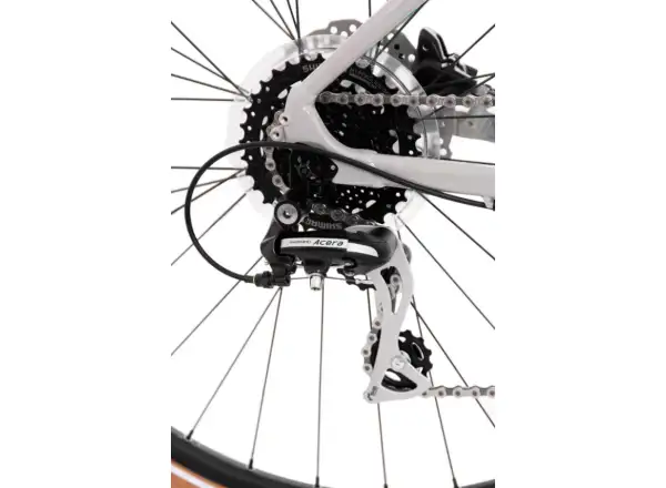 Rock Machine CrossRide 300 Lady gloss light grey/dark grey dámsky trekingový bicykel