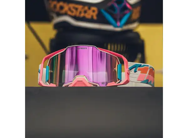 100% Armega zjazdové okuliare Lefreak/ HiPER Pink Mirror
