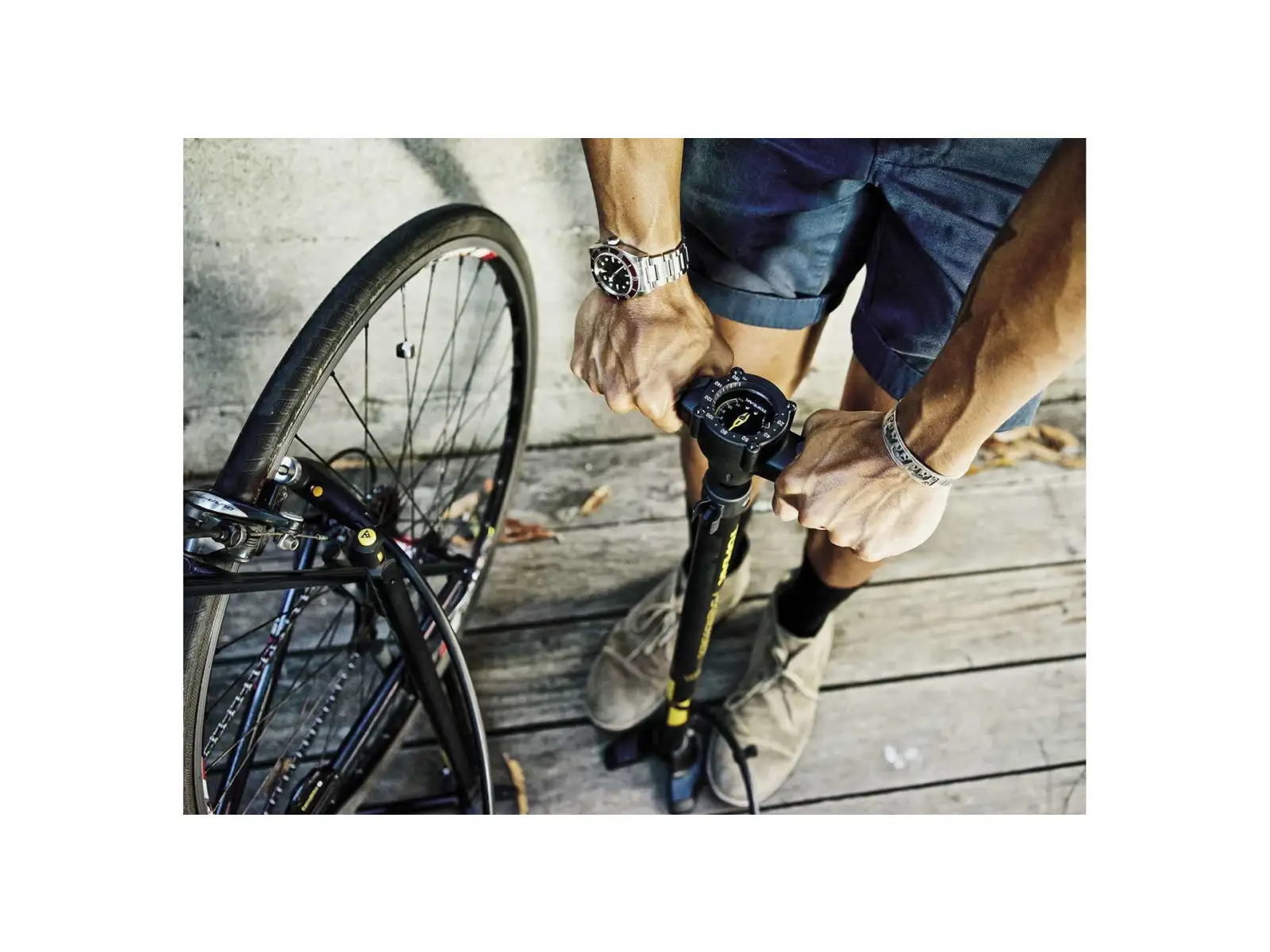 Topeak Transformer XX floor pump with stand, dielenská pumpa a stojan
