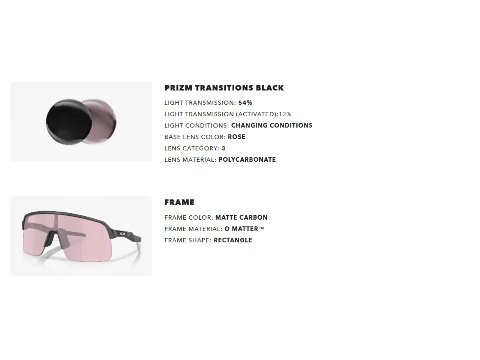 Oakley Sutro Lite fotochromatické okuliare Matte Carbon/Prizm Transitions Black