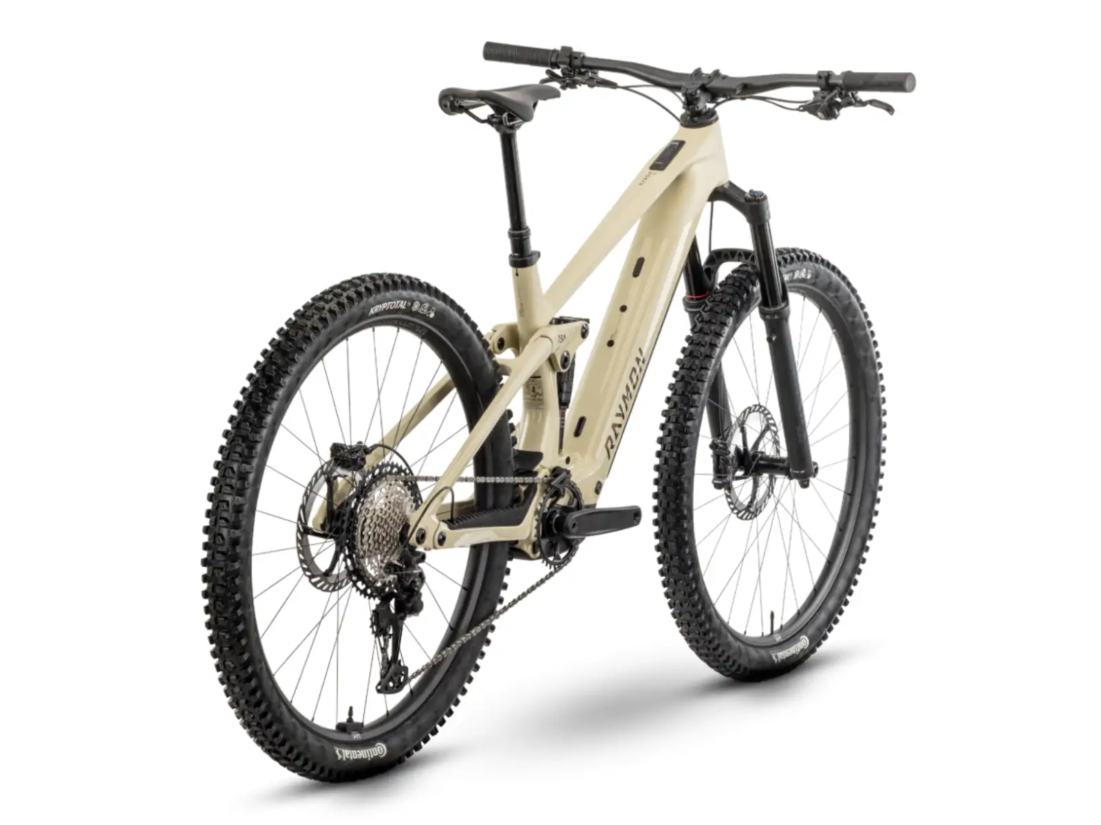 Raymon Airok Pro celoodpružený elektrobicykel Popcorn stealth/Caramel