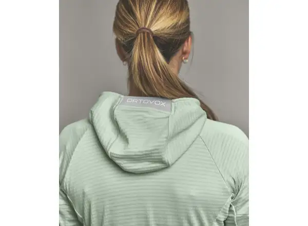 Ortovox Fleece Light Grid Hoody dámska mikina Green Acid