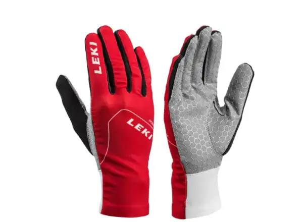 Leki Nordic Slope Junior detské bežecké rukavice Red/White/Graphite