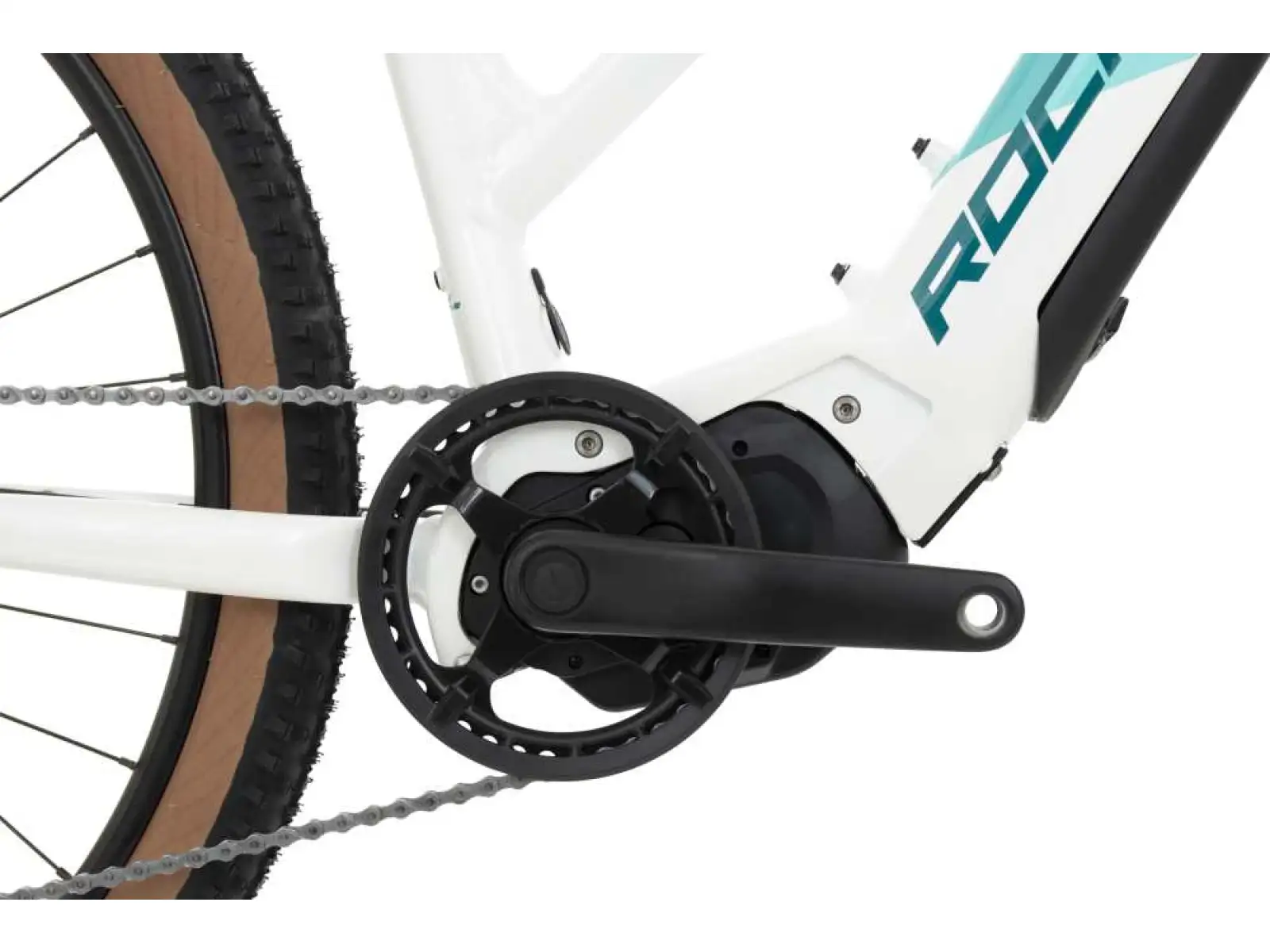 Horský bicykel Rock Machine Torrent e30-29 s nízkou jazdou Gloss White/Petrol/Neon Cyan