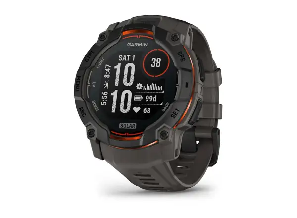 Garmin Instinct 3 Solar 50 mm smart hodinky Black/Charcoal remienok