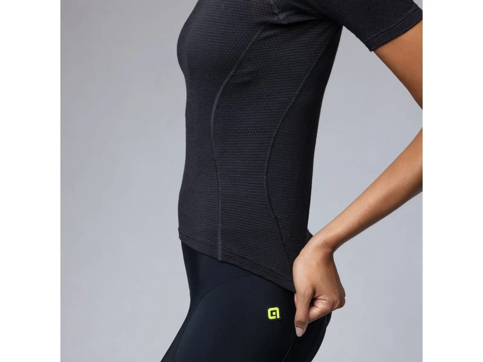 Alé Intimo Merino dámske spodné tričko krátky rukáv Black