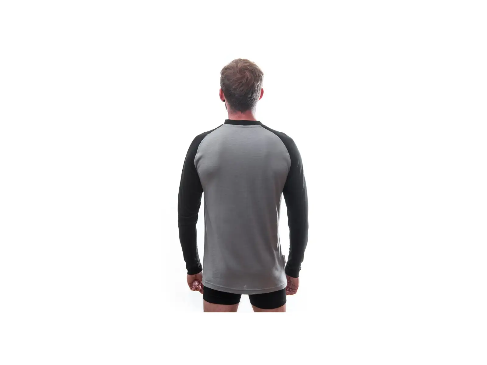 Sensor Merino Active Pt Adventure pánske tričko dlhý rukáv šedá/čierna