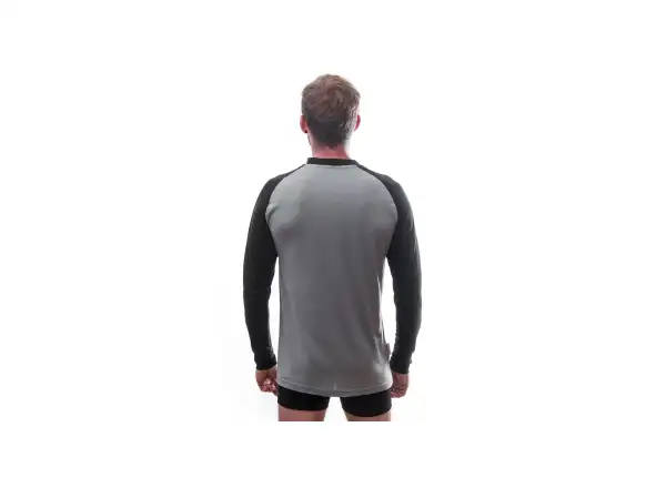 Sensor Merino Active Pt Adventure pánske tričko dlhý rukáv šedá/čierna