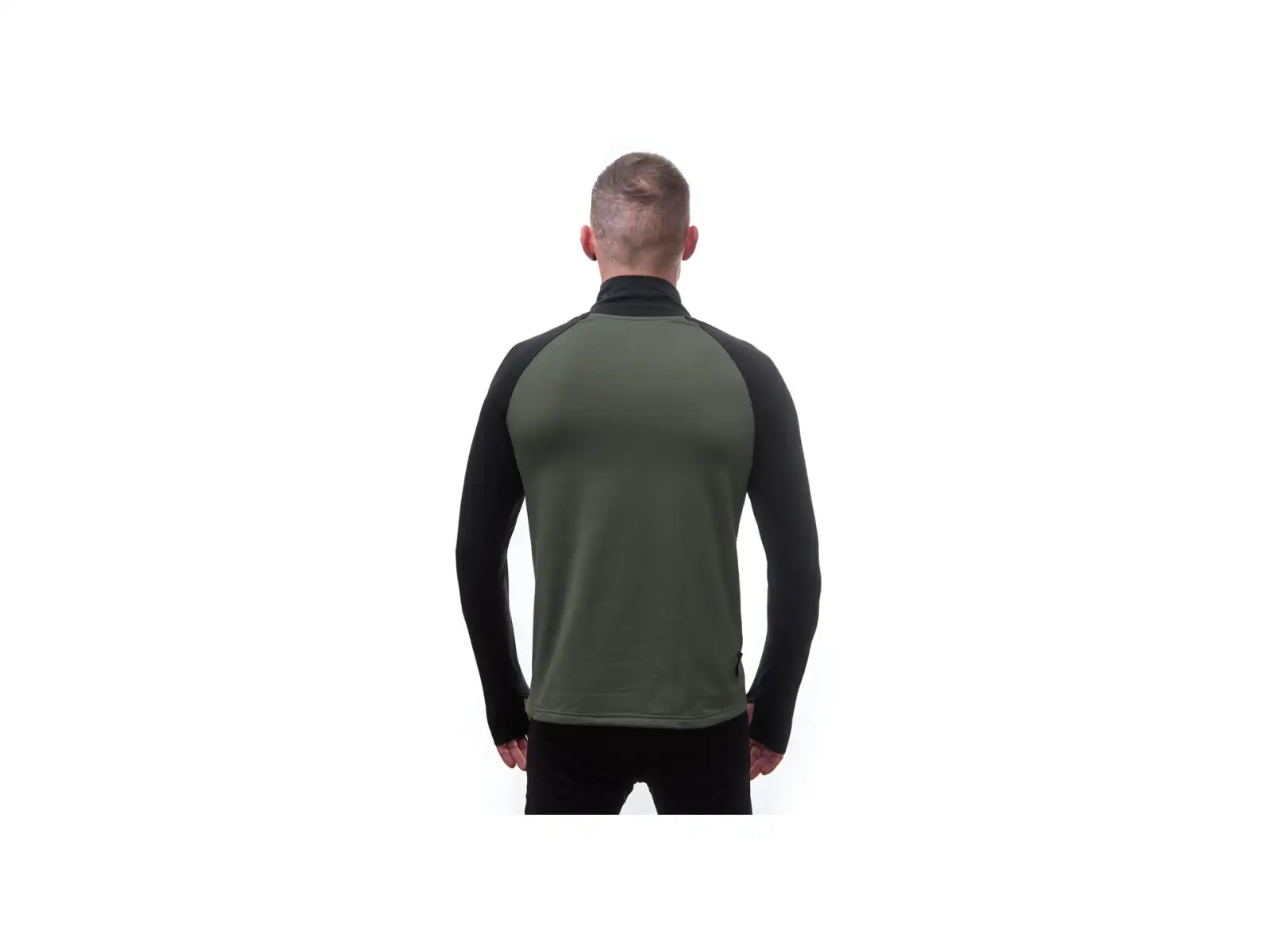 Sensor Coolmax Thermo pánska mikina Olive Green/čierna