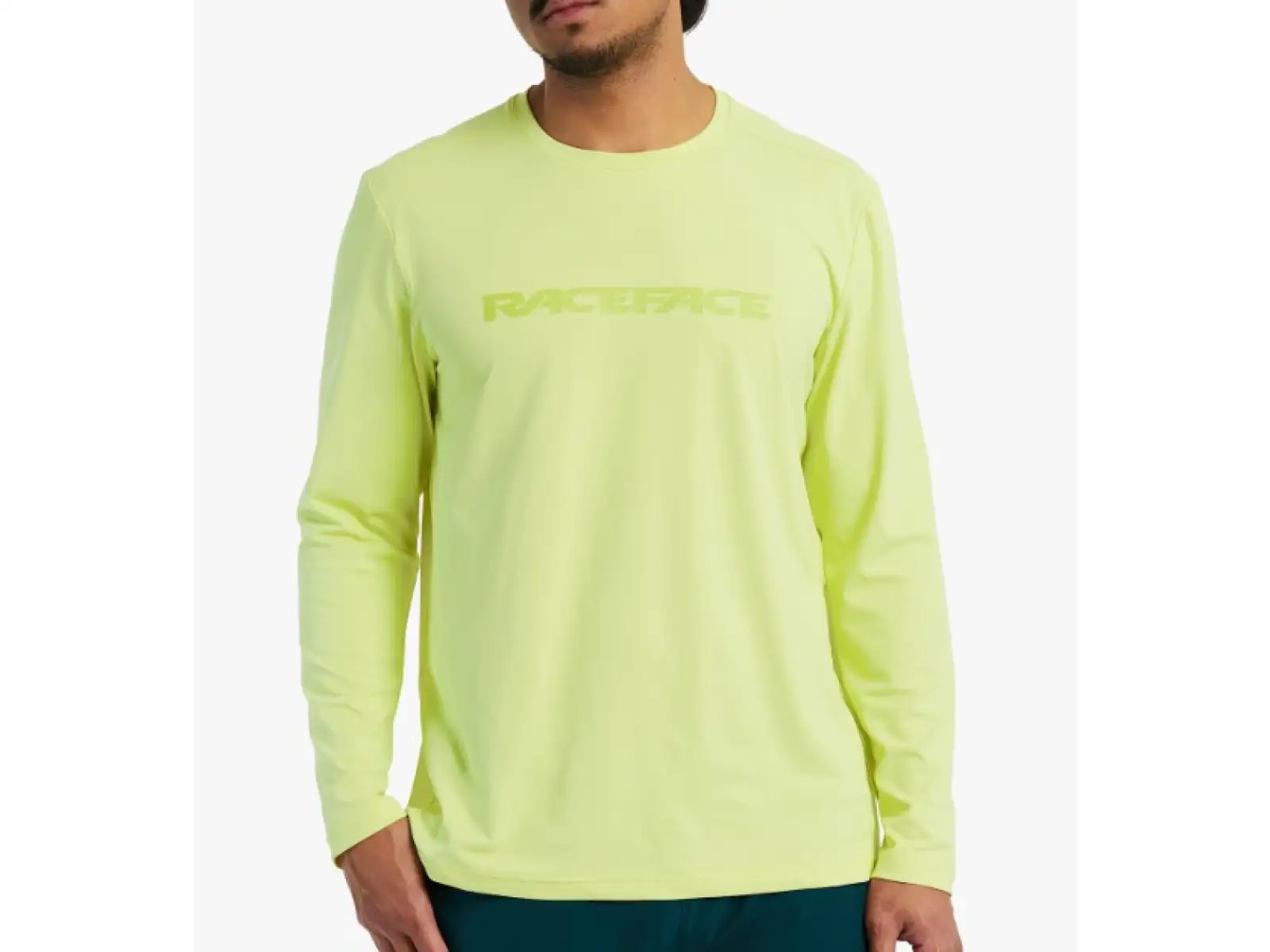 Race Face Commit Pánske tričko s dlhým rukávom Tea Green