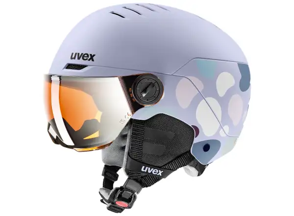 Uvex Rocket Jr Visor lyžiarska prilba cool lavender abstract matt