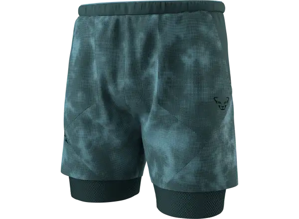 Dynafit Trail Reflective 2v1 pánske bežecké kraťasy Cinder