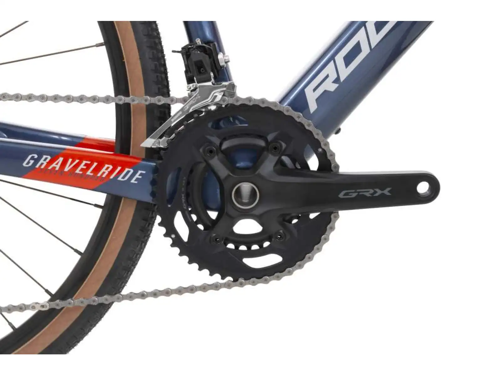 Rock Machine Gravelride CRB 700 gravel koleso gloss dark blue/brick orange/silver