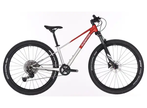 Superior TEAM 27.3 detský bicykel Gloss Brushed Alu / Red