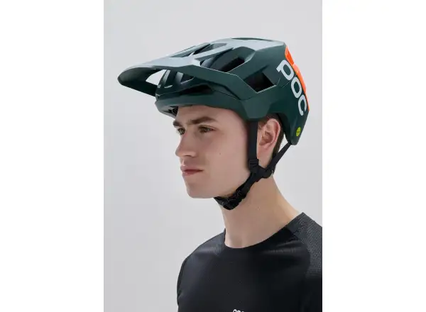 POC Kortal Race MIPS MTB prilba Pargasite Green Matt/Fluorescent Orange Matt
