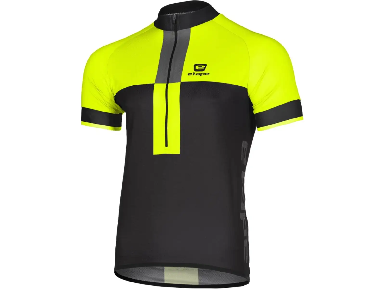 Etape Face pánsky dres s krátkym rukávom black/yellow fluo