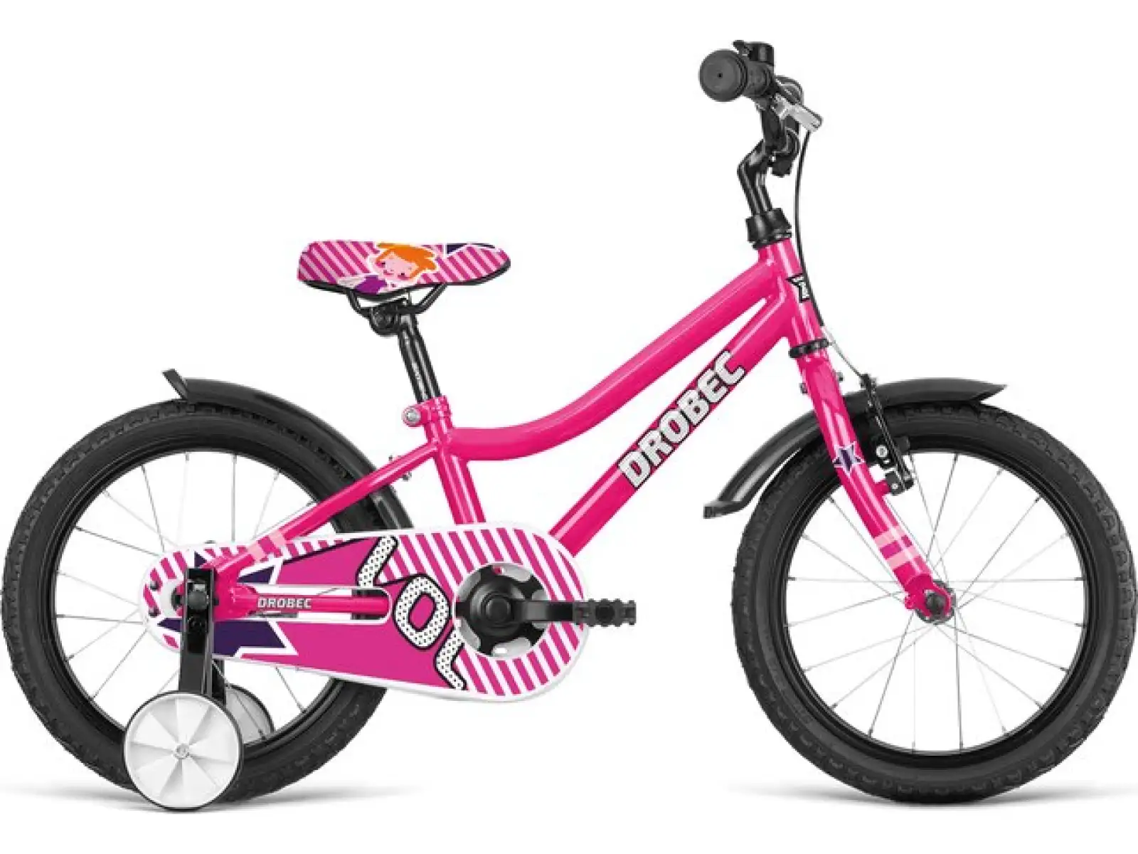 Dema Drobec 16 Junior 1 Speed 2021 ružový detský bicykel