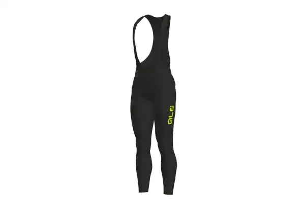 ALÉ Calzamaglia C/B Winter pánske zimné cyklistické nohavice black/fluo yellow