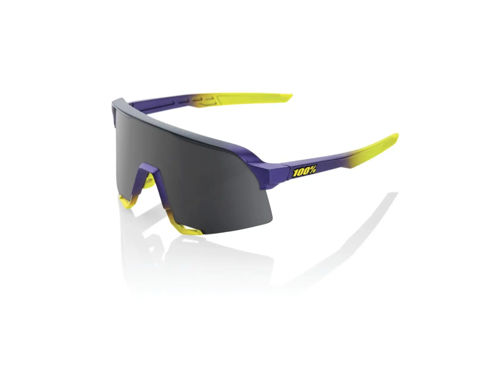 100% S3 okuliare Soft Tact Stone Matte Metallic Digital Brights/Smoke Lens