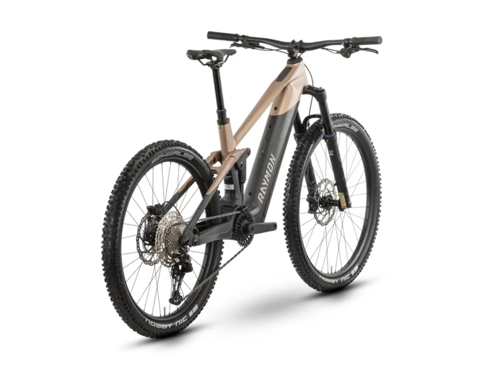 Raymon Tarok Pure celoodpružený elektrobicykel Carbon/Stone/Sand