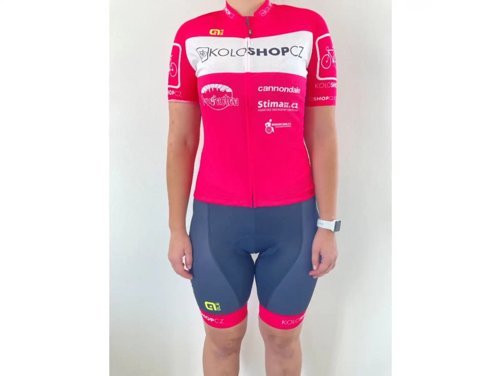Alé Team Prime Koloshop dámske kraťasy s trakmi black/pink