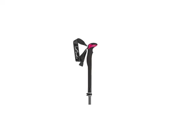 Dámske lyžiarske palice Leki Winter tour Vario Carbon black/dark anth./berry/white 100-120 cm