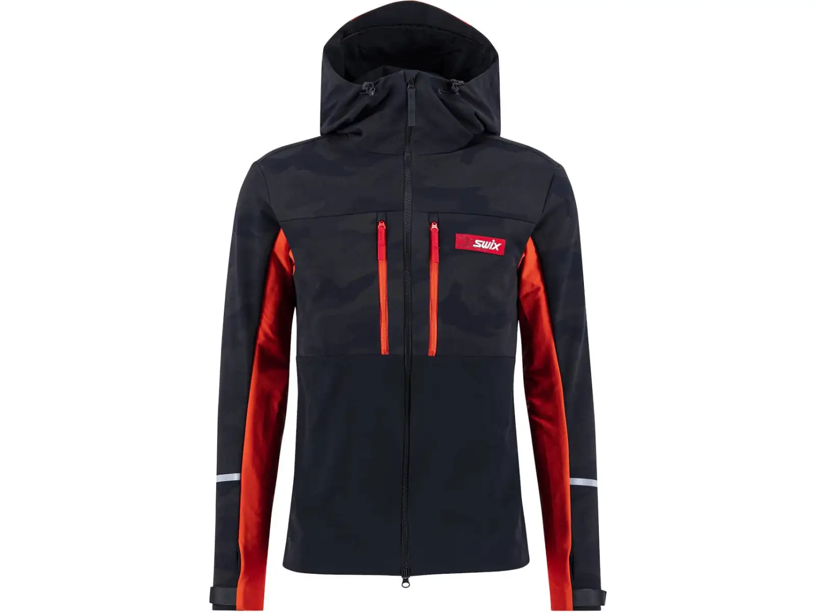 Swix Surmount softshield pánska bunda Black/Fiery Red