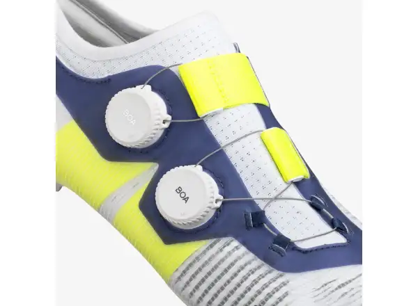 Cestné tretry Fizik Vento Vega Carbon (biela/žltá fluo)