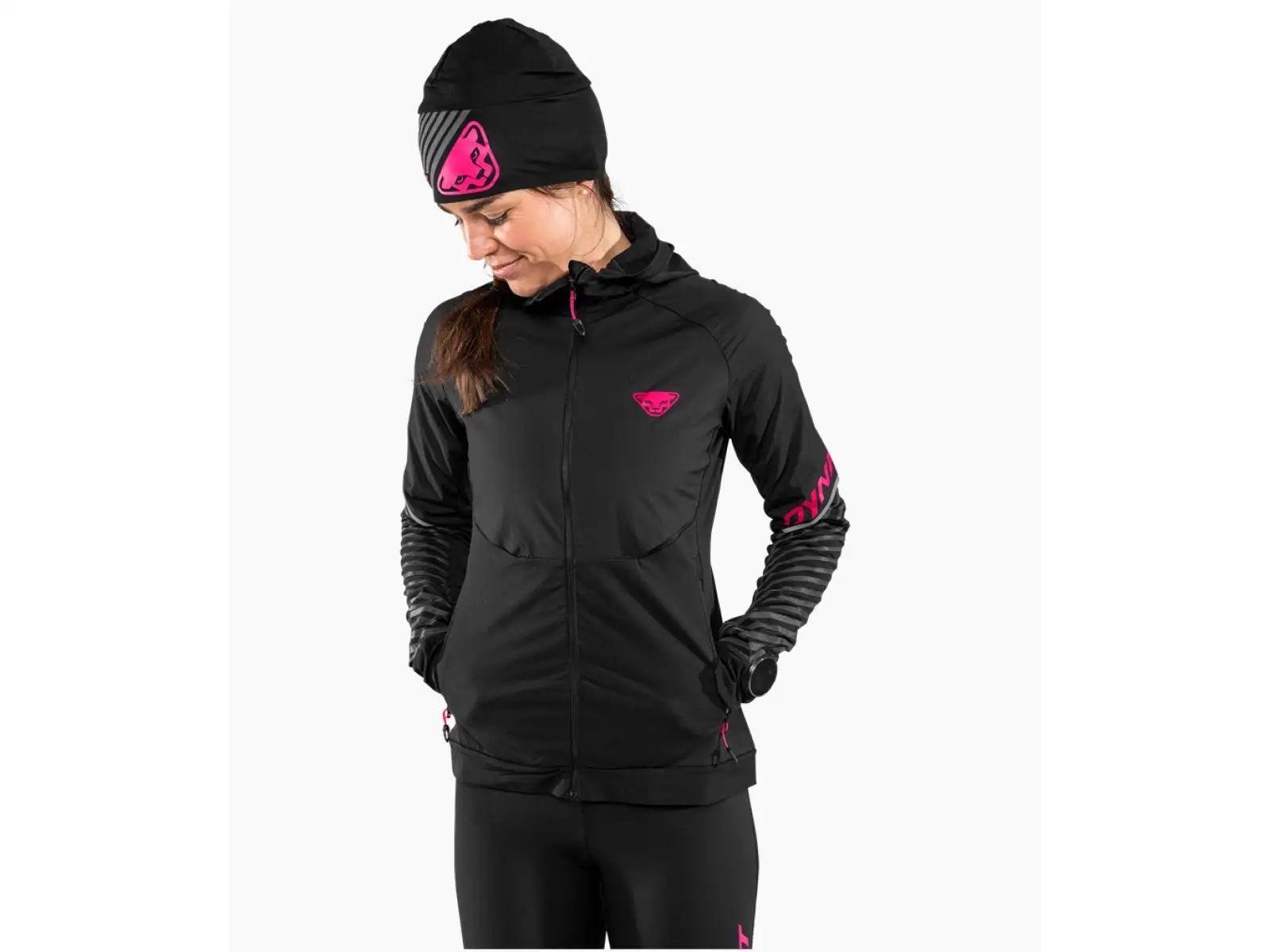 Dynafit Alpine Reflective dámska bunda Black Out/Pink Glo