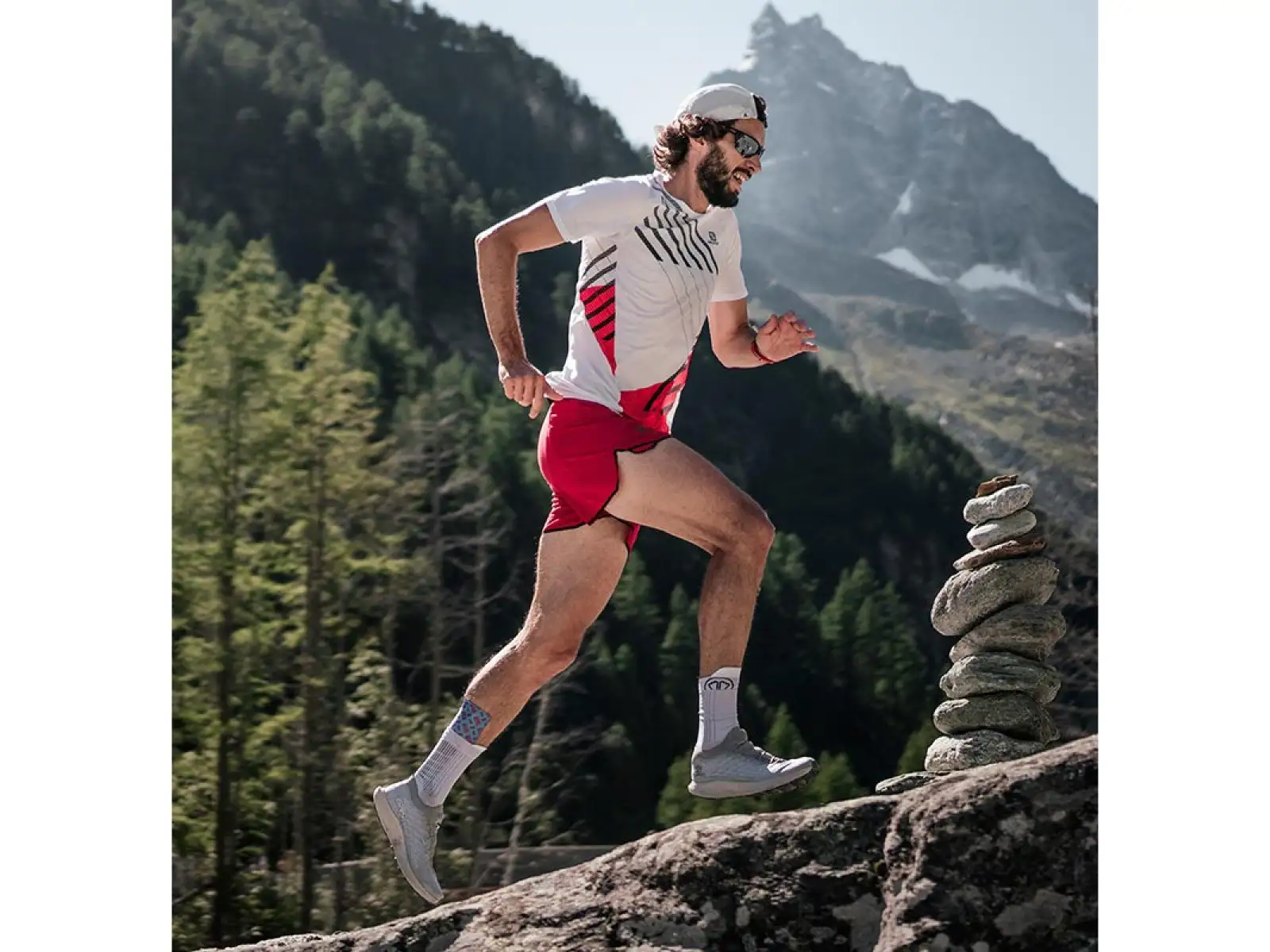 Sidas Run Anatomic Crew bežecké ponožky biela