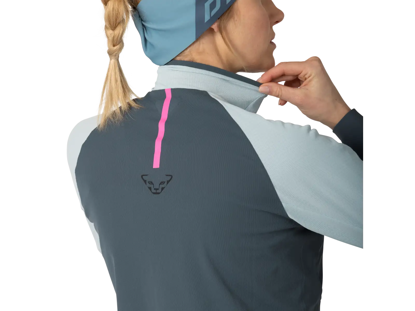 Dynafit Alpine 1/2 Zip dámske tričko dlhý rukáv Cloud Blue