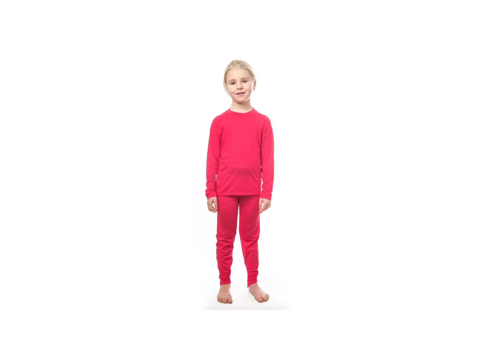 Sensor Merino Air detský set tričko dlhý rukáv + spodné nohavice Magenta