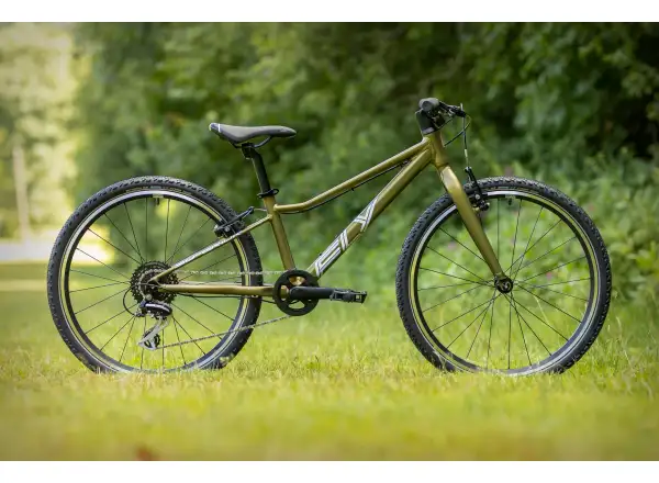 Superior F.L.Y. 24 VB Matte Olive Metallic/Hologram Chrome Detský horský bicykel