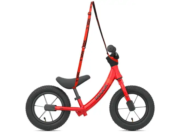 MAXÍK Evo Lite detské odrážadlo červená/oranžová + popruh YAK