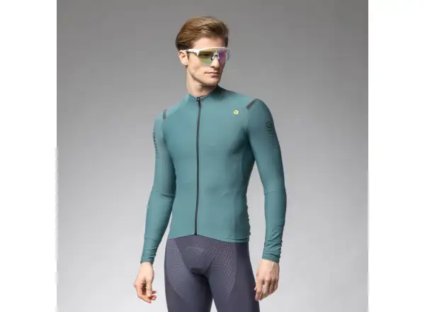 Alé R-EV1 Warm Race pánsky dres zateplený dlhý rukáv Pier Green