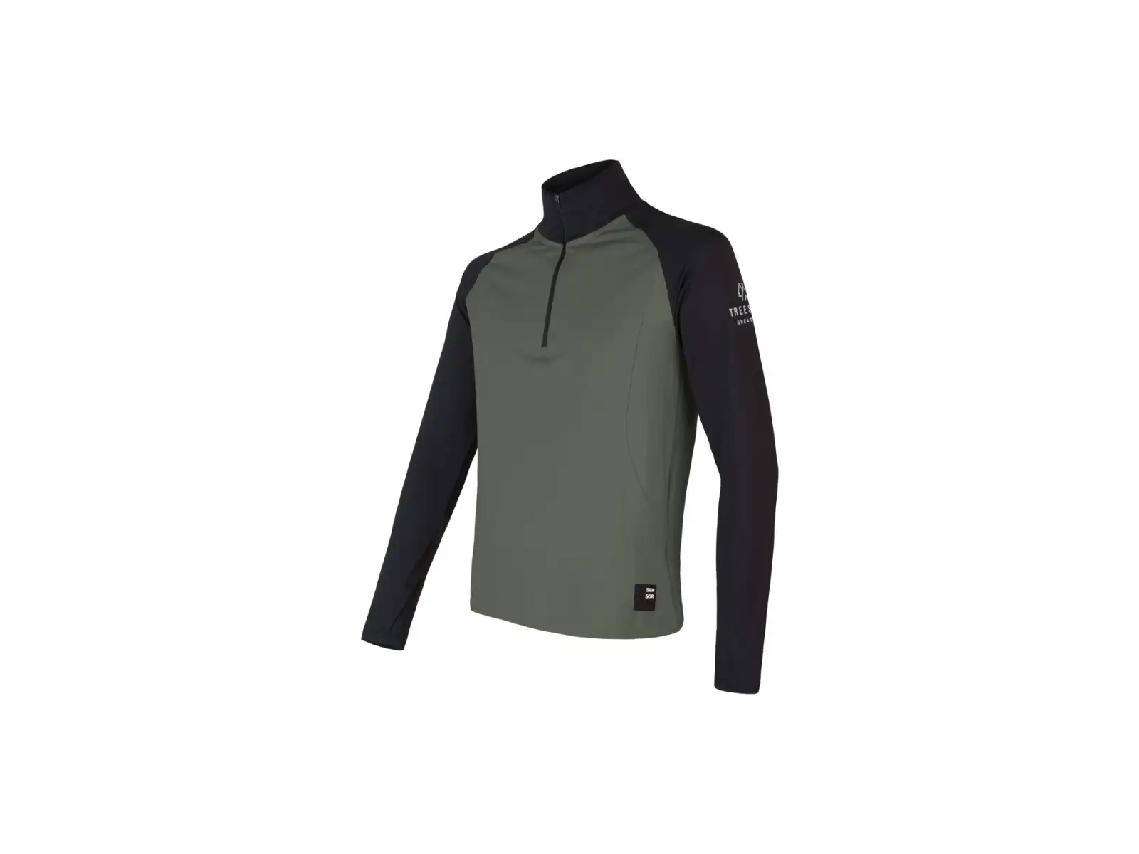 Sensor Coolmax Thermo pánska mikina Olive Green/čierna