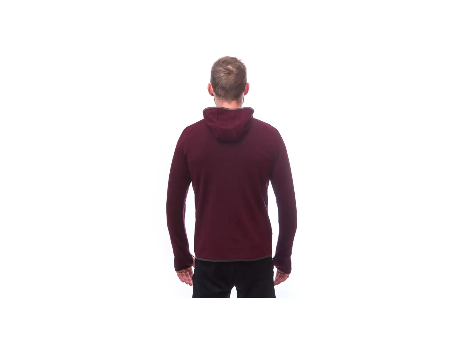 Sensor Merino Upper Heli pánska mikina Port Red