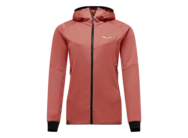 Salewa Sella Crevasse Hooded dámska mikina Desert Pink